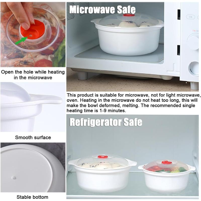 Microwave Heating Bowl Plastic Special Box Heated Fresh-keeping Lid Environmentally Friendly Food-grade Kitchen Tools