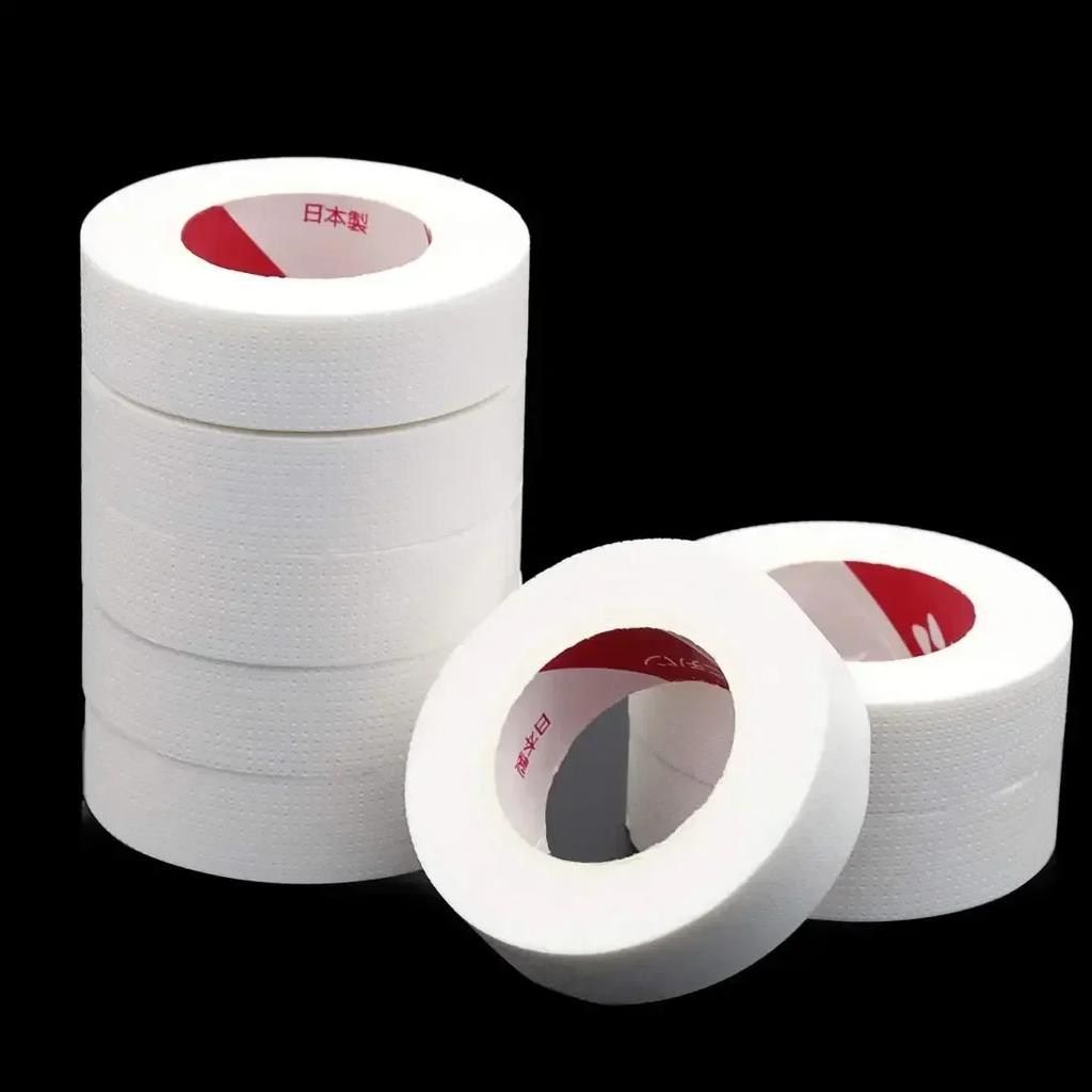 6 Rolls Japanese Insulating Tape for Eyelash Extension Lint Free Under Eye Pads Breathable Non-woven Tape Paper Eyelash Patch