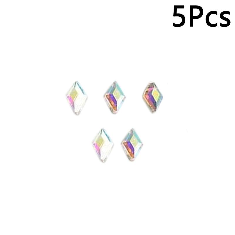 5Pcs Dental Tooth  Rhombus Shapes Ornament Diamond Multicolour Shiny Teeth Jewelry Decoration