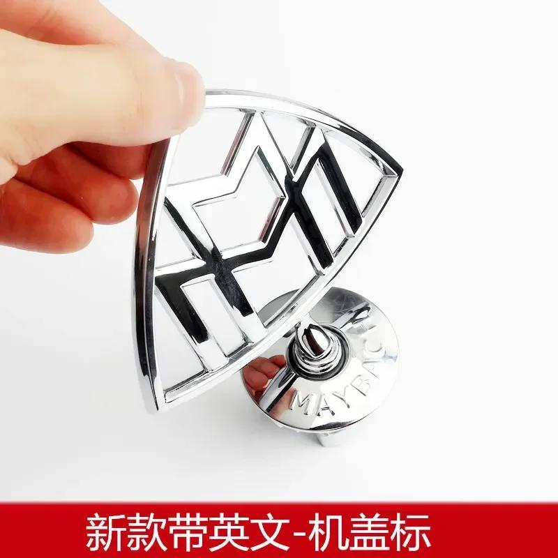 Maybach Standing Metal Emblems Car Hood 3D Rear Logo Side Standard for S Gls Class S400 S500 S600 W222 Badge Accessories1