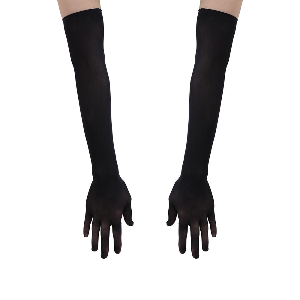 Protection Mesh Opera Prom Long Sheer Transparent Gloves Finger Pantyhose Gloves Seamless Mitten