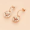 Purple Gold-Plated Rose Gold 18K Star Earrings, Light Luxury Trend High-Value Ear Jewelry