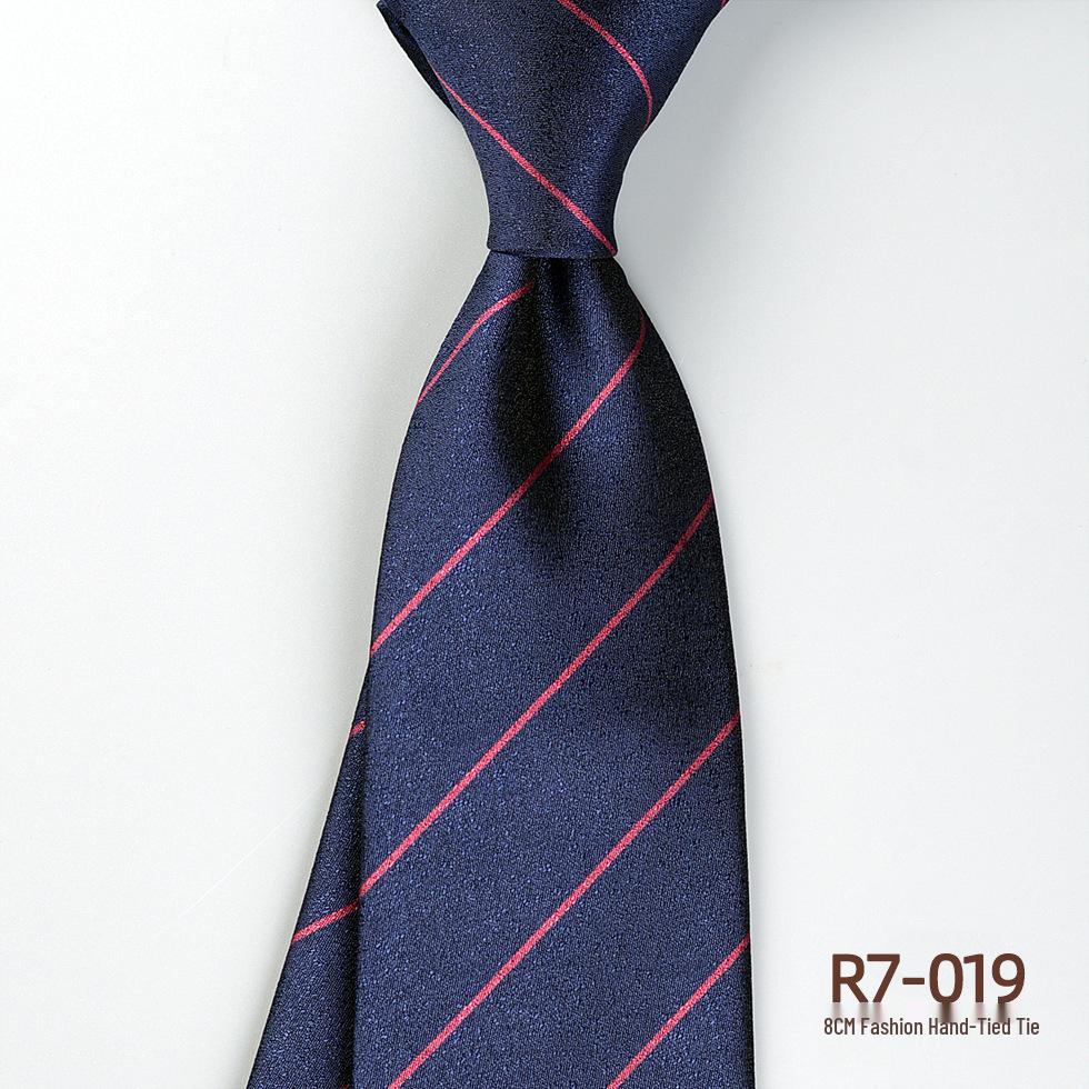 Versatile Retro Striped Tie for Men - Hand-Knotted British Korean Style In Brown, Green, and Blue for Business and Formal Wear.