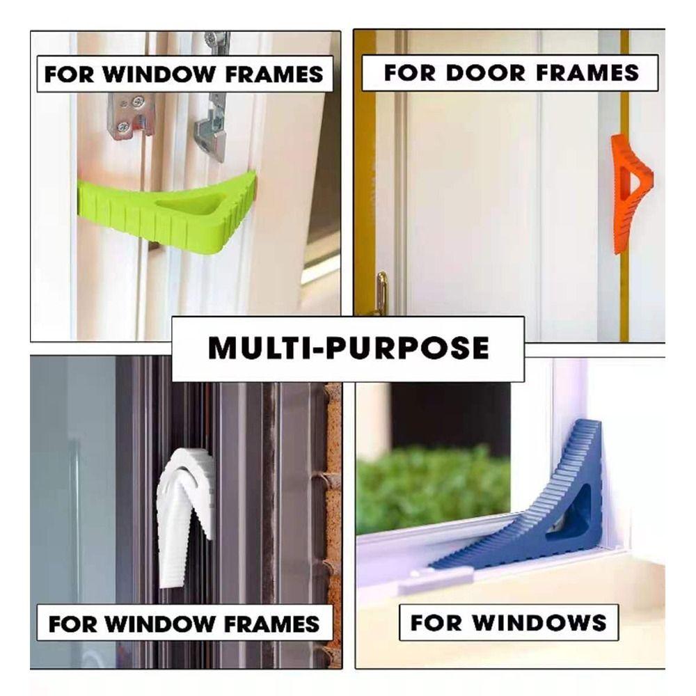 Durable Rubber Door Stopper Black Color No punching Anti-pinch Hand Stopper Shock Absorbent Block Bedroom