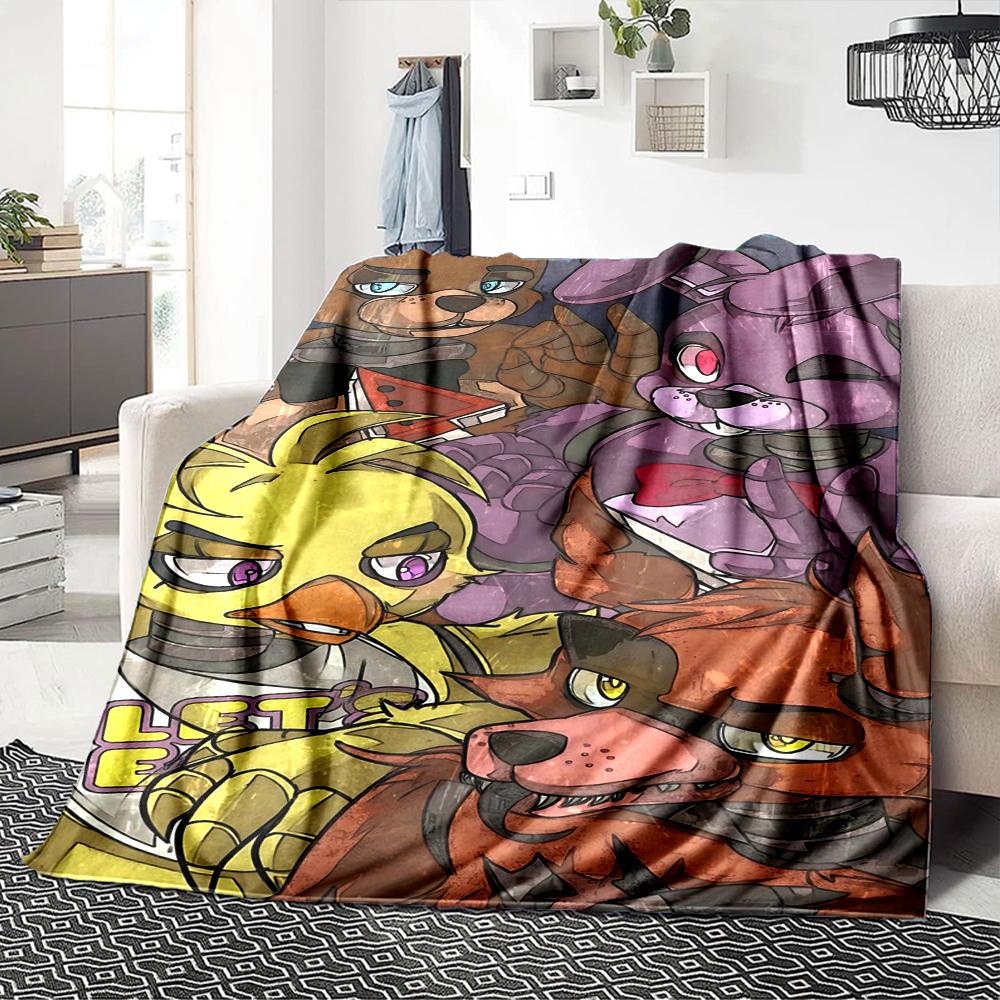 1Pc Five Nights Freddy'S Blanket For Couch Bed Plush Cozy Fuzzy Blanket Super Soft Warm Blankets For Fall And Winter 0918218
