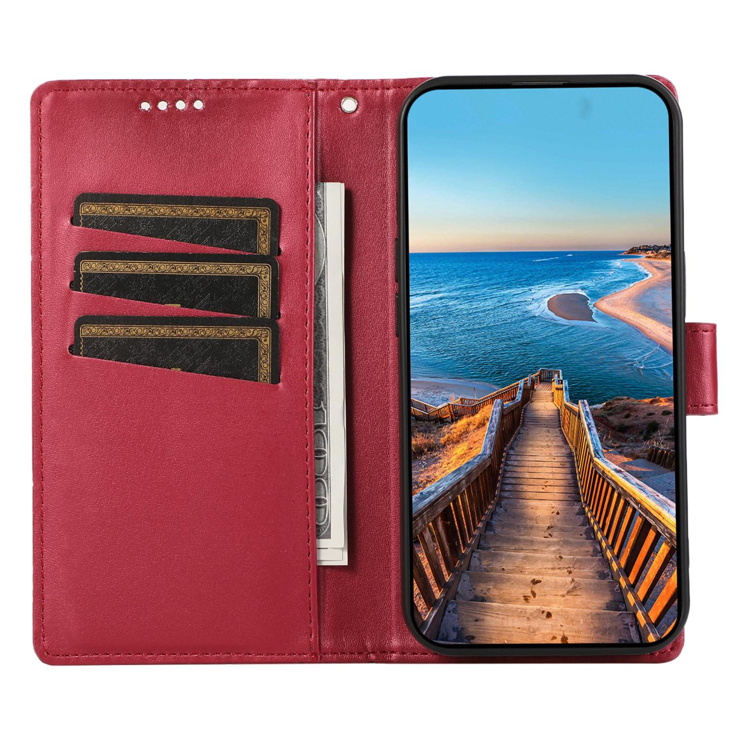 

DF-06 For Xiaomi 13 Ultra Case Imprinted Cellphone Leather Full Protection Cover Red