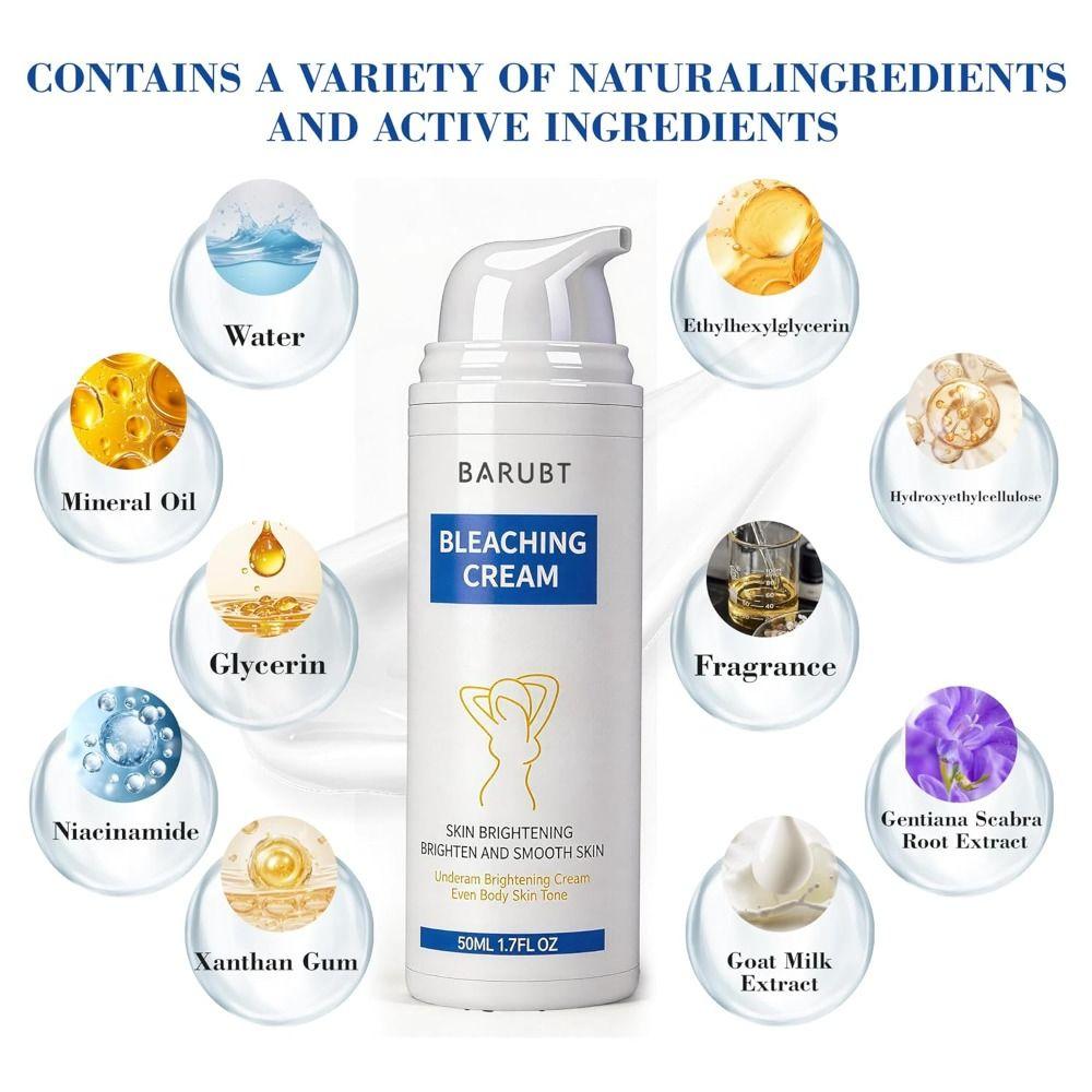 Aufhellende Hautbleichende Creme Feuchtigkeitsspendende Körpercreme für Intimbereich Innenschenkel Bikinizone