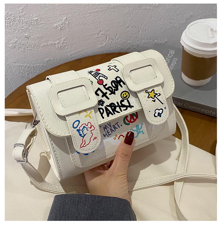 2023 Trendy Women's Colorblock Graffiti Crossbody Bag - Summer Fashion