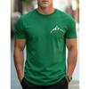Simple Style Mountain Graphic T Shirt 3D Print Short Sleeve Solid Color Daily Casual Tops Summer Street Unisex Clothes
