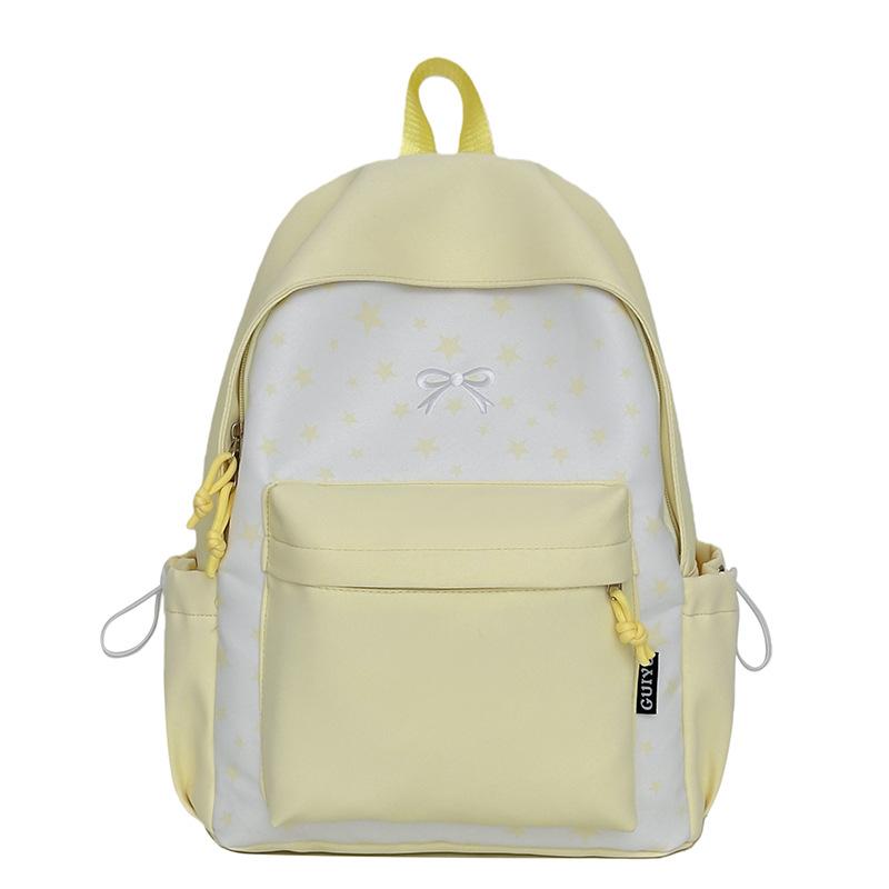 Schoolbag: Japanese-style fresh and sweet color-block backpack, for girls, junior high, high school, and college students, versatile casual backpack