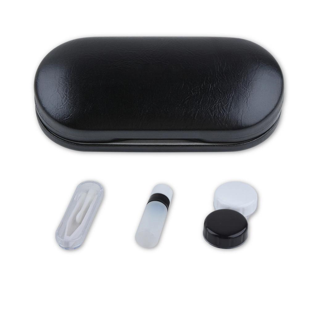 Double Layered Eyeglass and Contact Lens Case MultiFunctional Travel Eyewear Holder with Soft Protective Lining Tools
