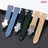 Quick Release Soft Suede Watch Strap Butterfly Clasp Calfskin Wristband for Seiko 18/20/22mm for Huawei Watch Gt3/Gt4 Bracelets