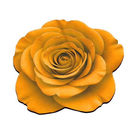 

Floor Mat Irregular Shape Quick-Drying Floral Doormat Anti-Slip Backing Easy Maintenance Soft Cozy Rug Bathroom Decor S жёлтый