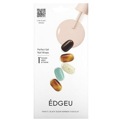 Perfect Gel Nail Wrap, ENA 212, Brown Sugar Bonbon Chocolat, 19-piece Set