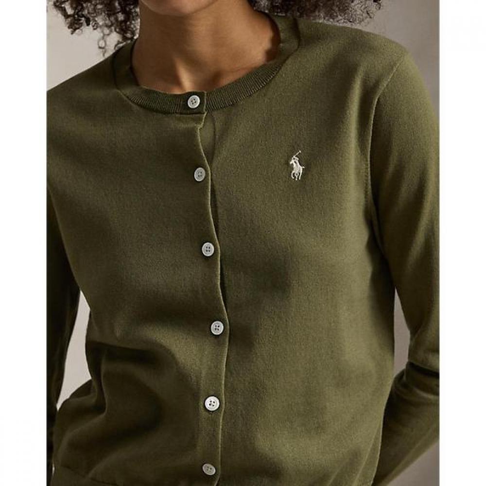 Polo Ralph Lauren Women S Cotton Crewneck Cardigan wmpoSwendw20540300