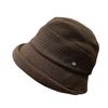 Hepburn Style Autumn and Winter Korean Version of Crimping Contrasting Color Fisherman Hat Children Elegant Foreign Style Good-looking Wool Woolen T