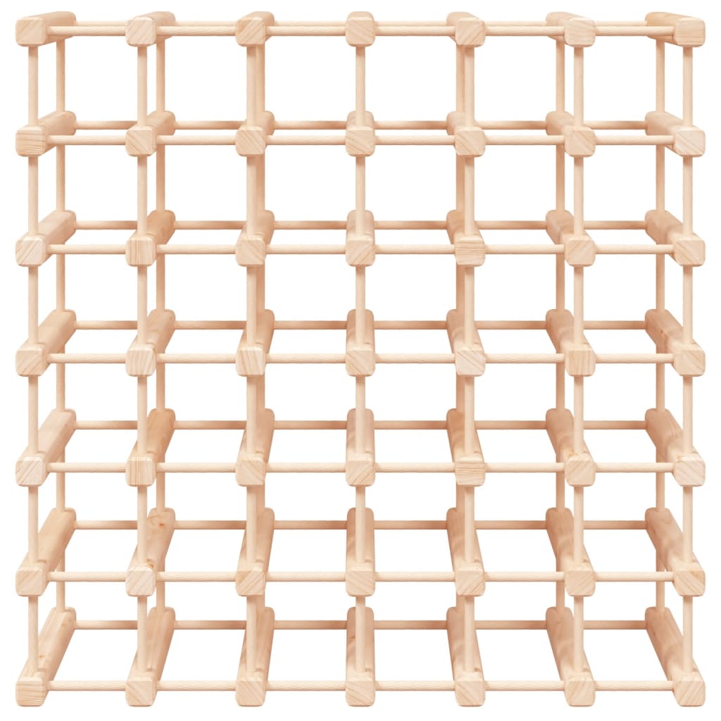 42 Bottle Wine Rack 68.5 x 23 x 68.5 cm Solid Pine Wood