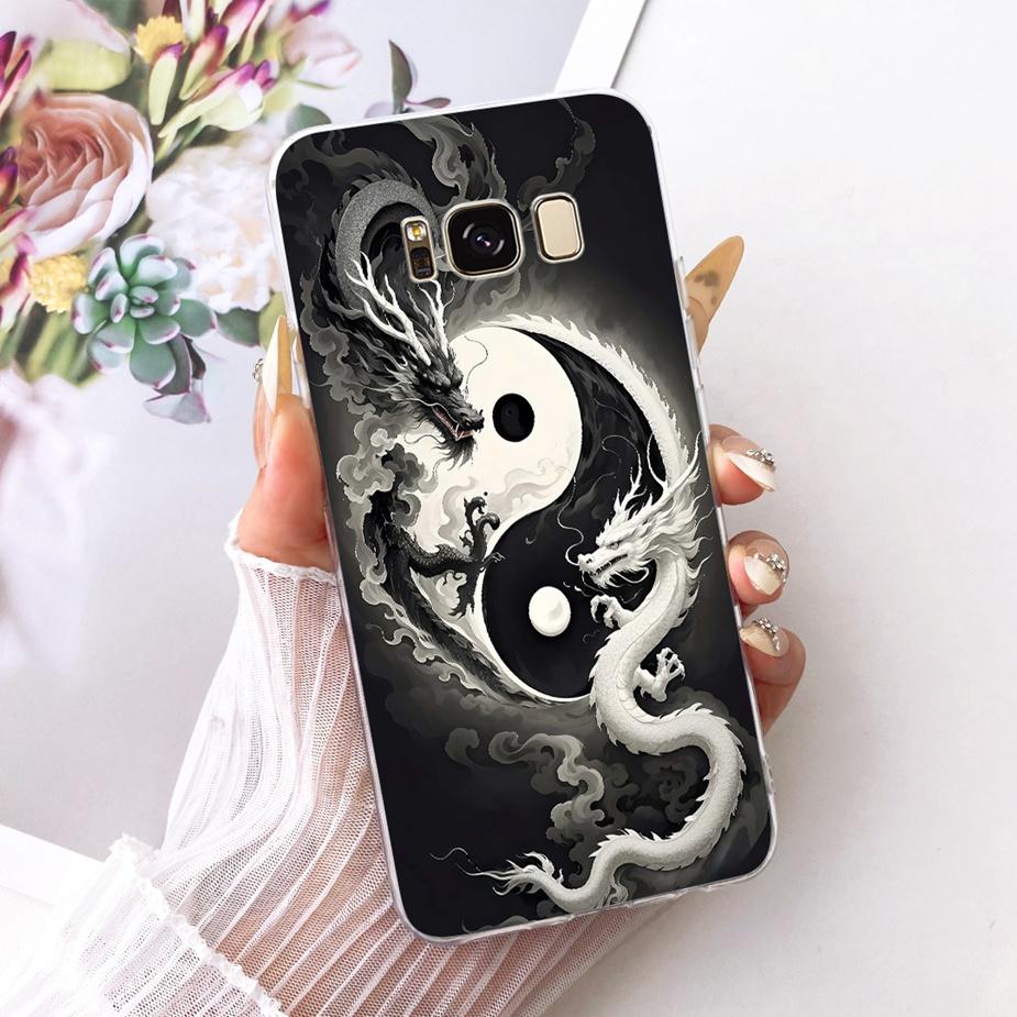 For Samsung Galaxy S8 Case SM-G950F Luxury Flowers Butterfly Painted Cover Soft Silicone Case For Samsung S8 Plus S8+ G955F Bags