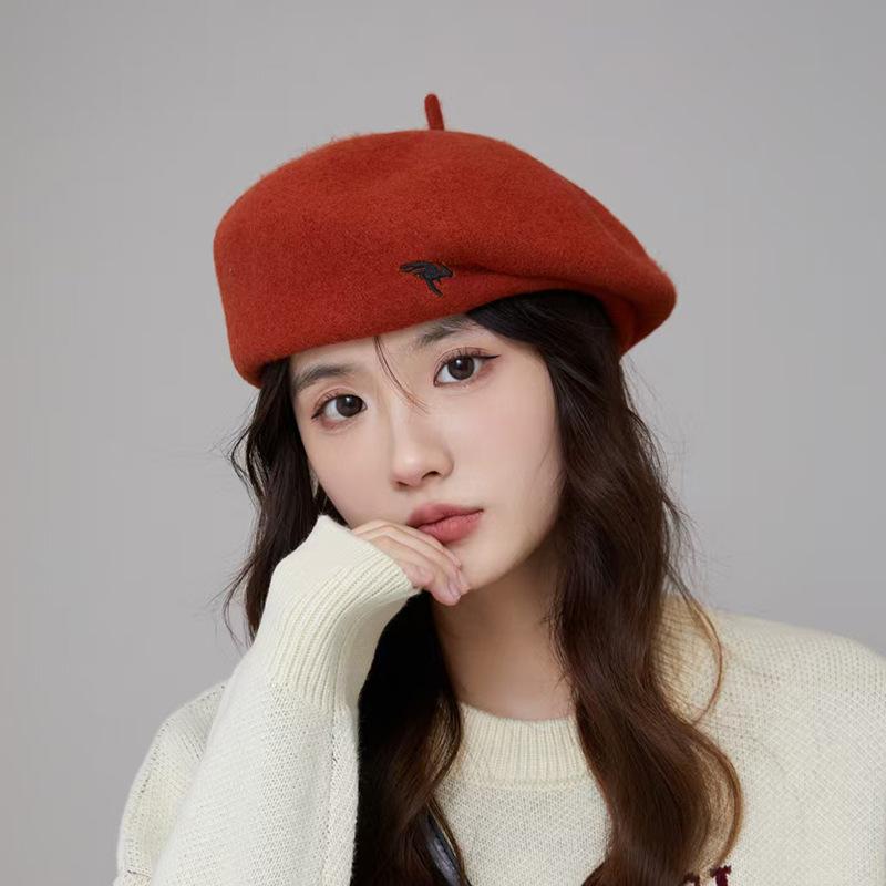 Korean Style Autumn and Winter New Beret Fashionable and Versatile Women's Face Showing Small Hat Sweet Trendy Knitted Fashion Hat