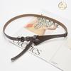 Women'S Leather Belt Retro Pin Buckle Belt Women'S Cowhide Fine Belt Women'S Decorative Dress