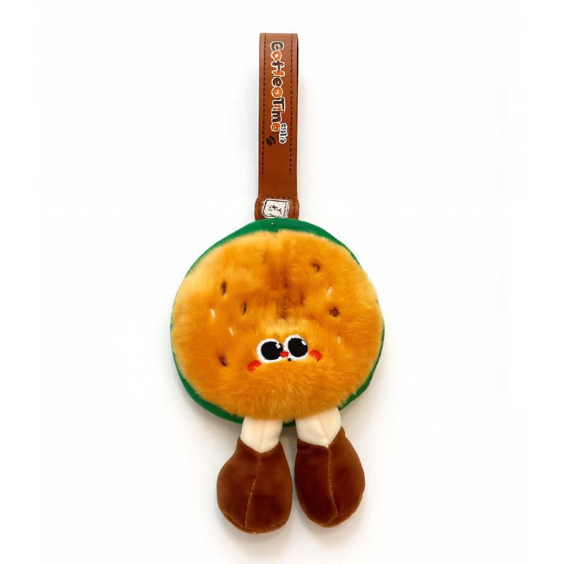 Baking Series Plush Toy Hamburger Toast Bread Cute Doll For Girls Gift Bag Charm