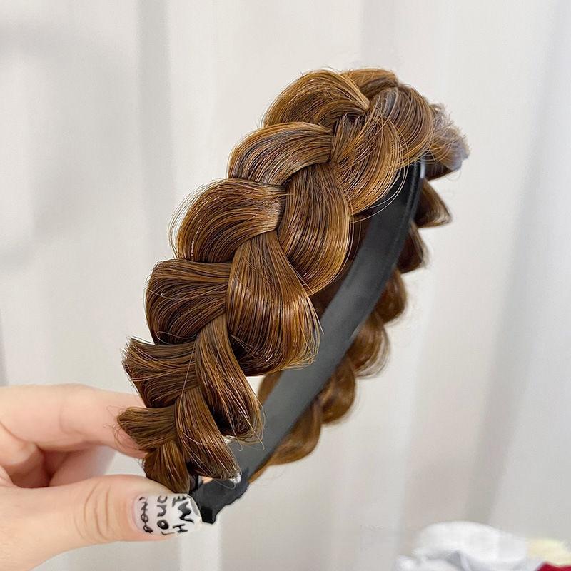 Stylish Anti Slip Fishbone Braid Wig 1Piece Headband Women's Fashion Hairband Hair Accessories Suitable For Dress