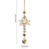 Lotus Shaped Crystal Sun Catcher Hanging Glass Rainbow Prism for Outdoor Garden Window Home Decor Housewarming Gift