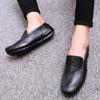 New Men's Casual Shoes, Leather Shoes, Large Size Soft-soled Lazy Doudou Shoes