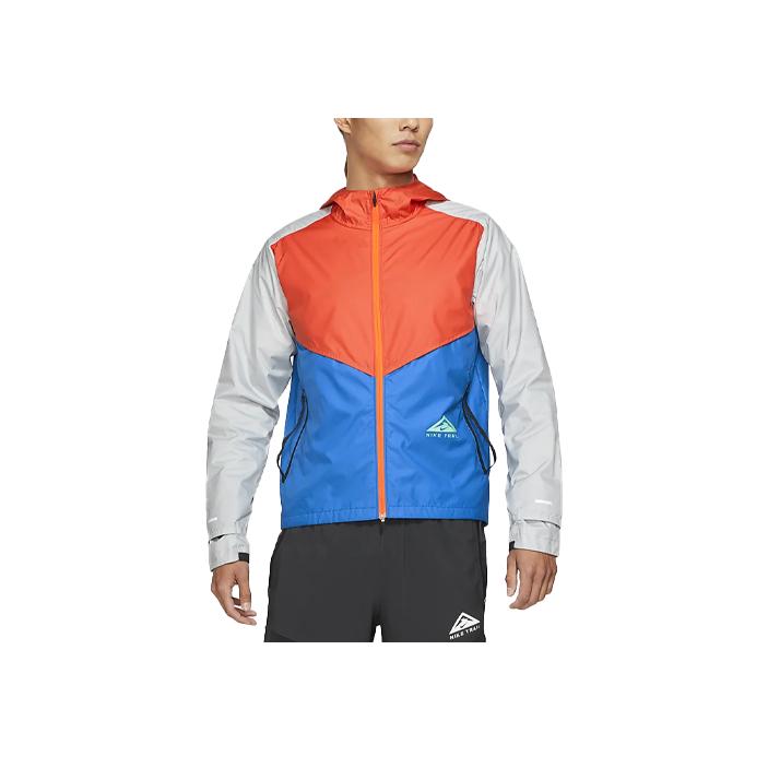 

Мужская ветровка с капюшоном Nike Windrunner Color-Block, верхняя одежда оранжевого цвета CZ9055-869 XL