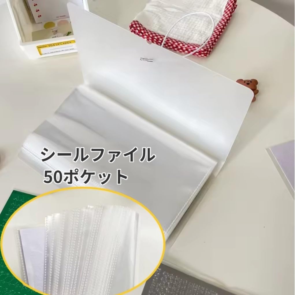 Capacity Sticker Storage Sticker Stores Sticker Flat PP Waterproof Clear Card Collection Organization Large 50-Sheet StorageSticker Album, File,