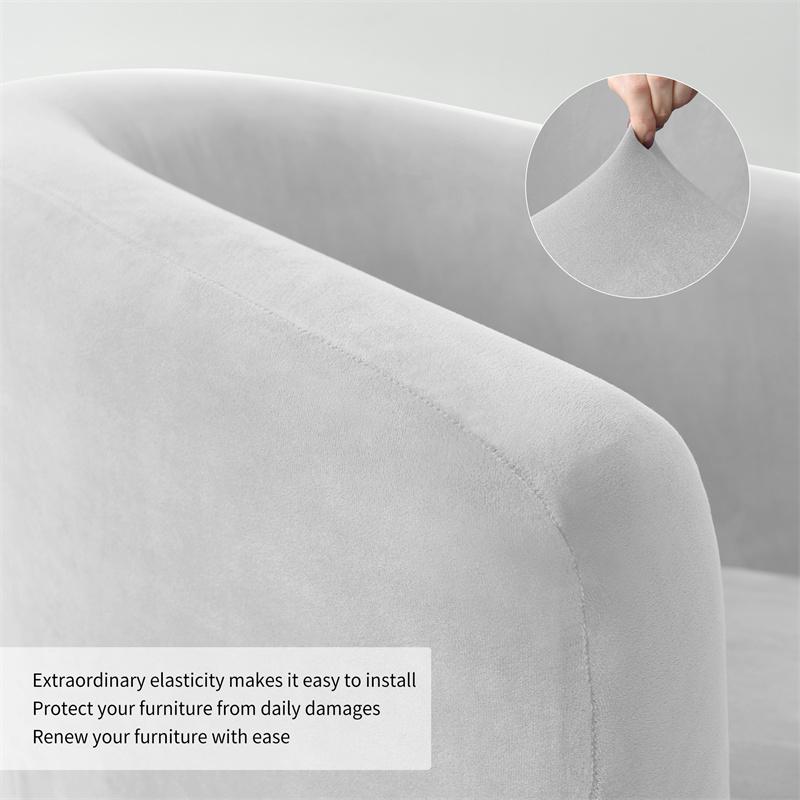 2pcs/set Velvet Club Chair Covers Stretch Armchair Slipcover Sofa Cover with Seat Cushion Cover for Tub Bar Counter Living Room