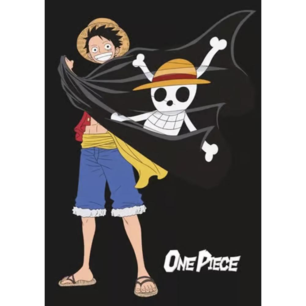One Piece Polar Fleece Jolly Roger Monkey D. Luffy Blanket