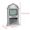 1Pcs Plastic Islamic Prayer Digital Calender Time Display Alarm Wall Clock(grey)