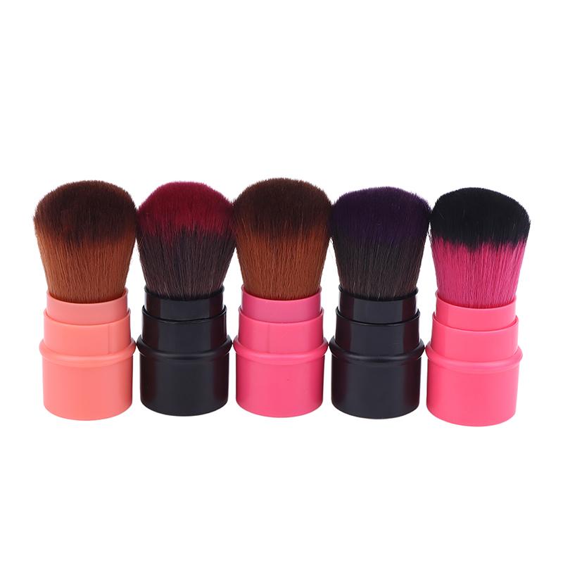 Retractable Single Blush Brush Loose Powder & Setting Brush With Cover, Portable Multi-Functional Makeup Tool