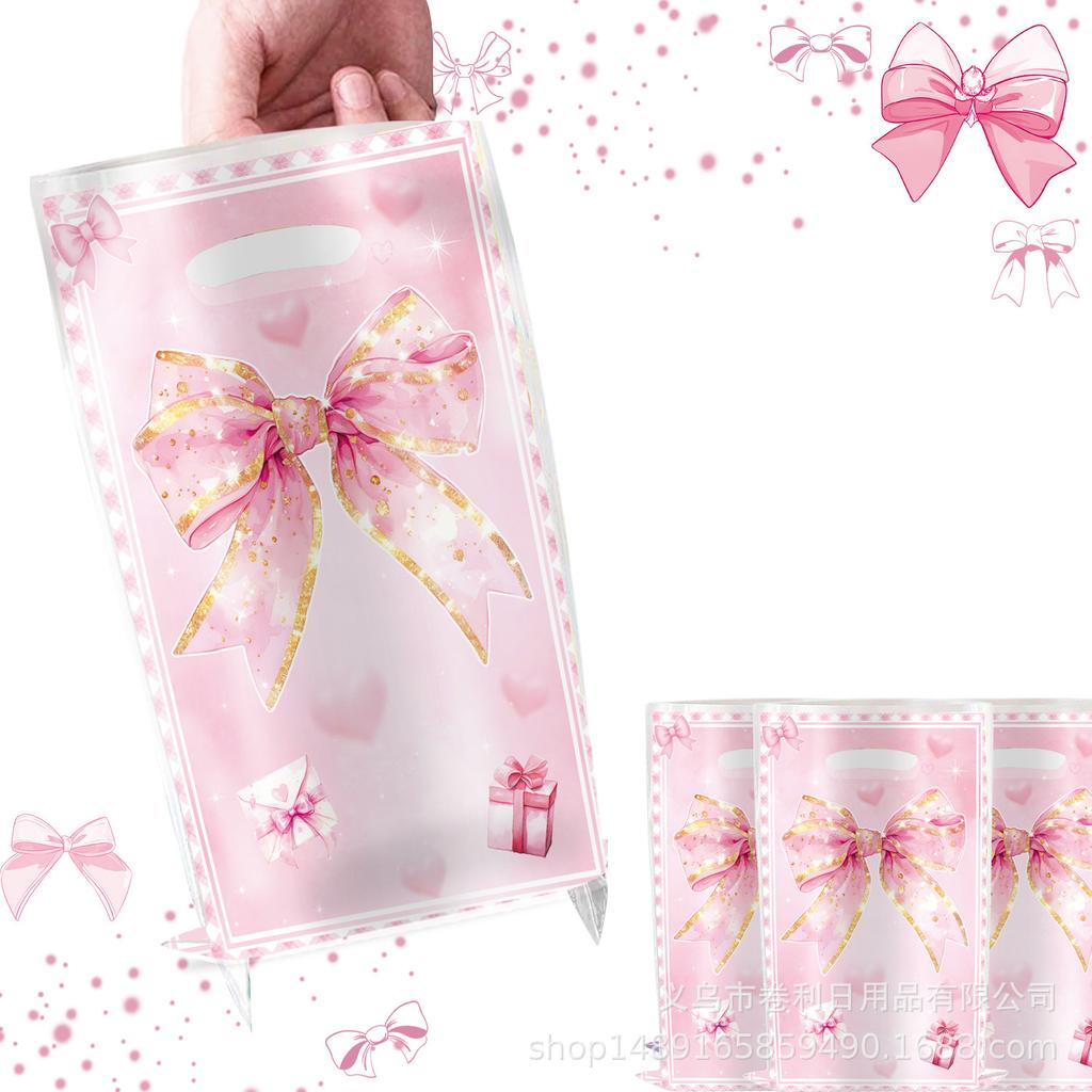 Schleifen-Thema Partyzubehör Geschenktüte Schleifen-Partydekoration Süßigkeitentüte Geschenktüte Tragetasche