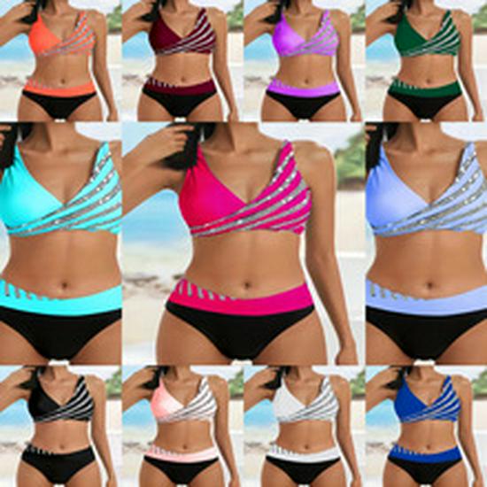 2024 Floral Bandeau Bikini - Sexy European & American Style Swimwear