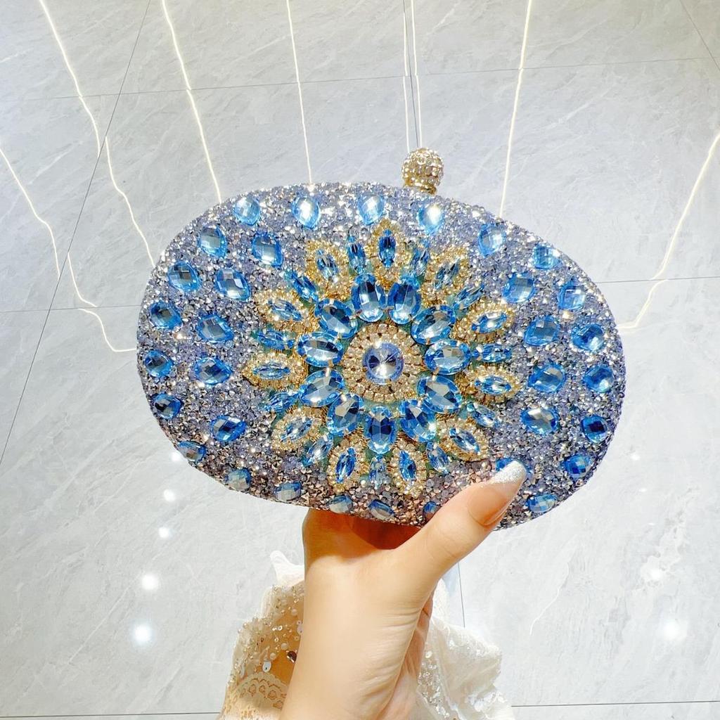 Europäische und amerikanische Retro-Clutch mit Diamanten: Elegante Prinzessinnen-Handtasche für Bar, KTV-Party oder Abendessen.