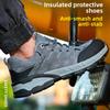 Labor Insurance Shoes for Men, Breathable Lightweight Insulated Shoes, Electricians with Anti-smash, Anti-puncture Wear-resistant Anti-odor Work Shoes