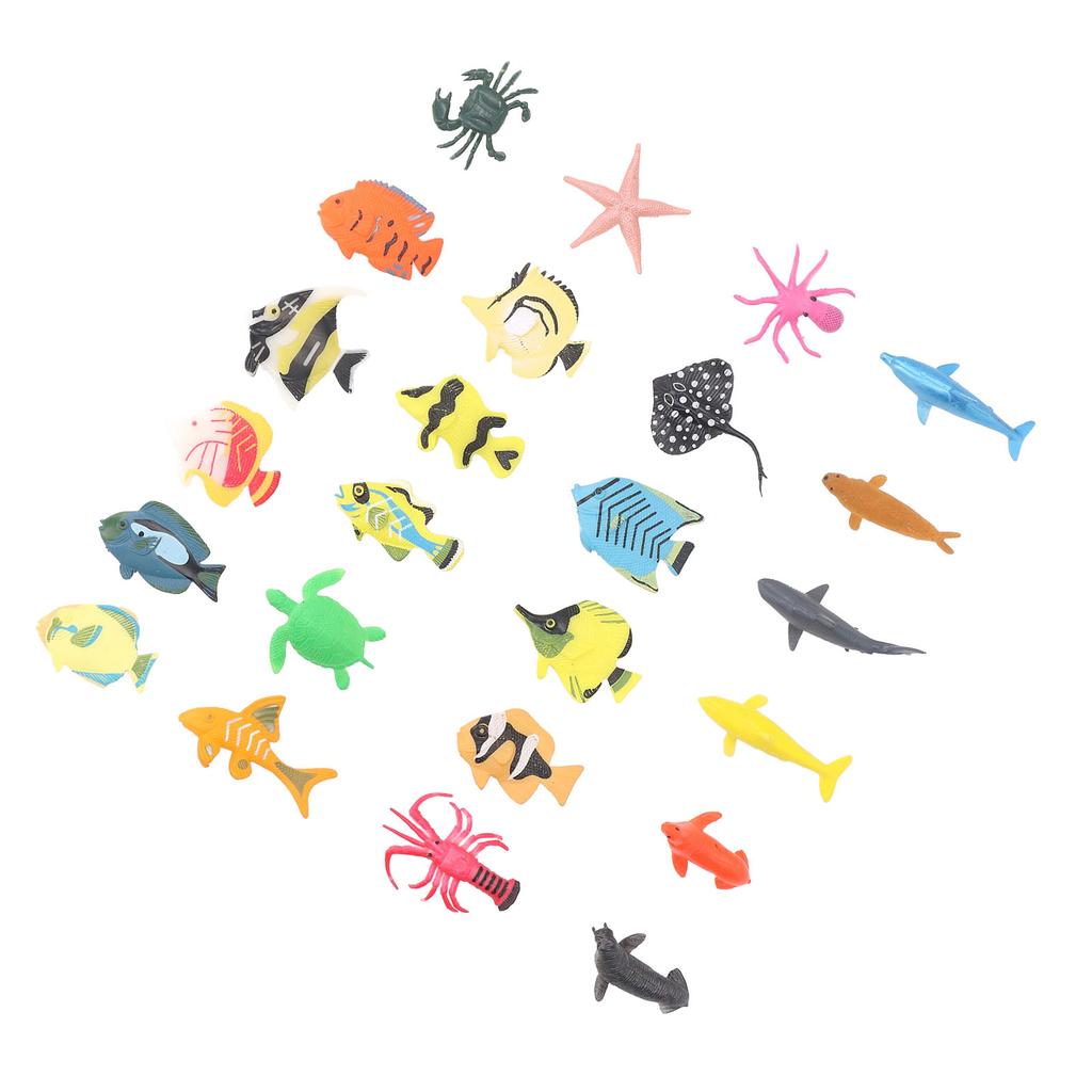 12 stk Tropisk Fisk Leke Sett PVC Pedagogisk Læring 12 stk Havdyr Figurer Sett
