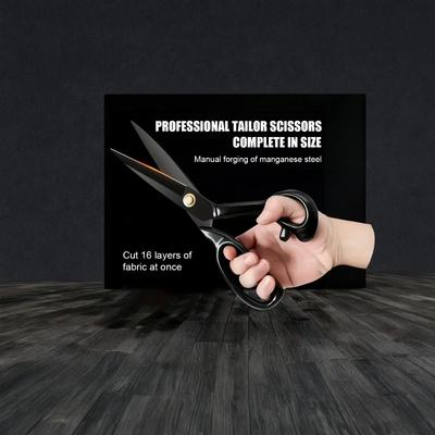 10 Zoll Schwarz beschichtete Stahlgewebe Schere Nähen Schneider Schere