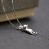 2pcs Cat Pendant Necklace for Women Lover Accessories Birthday Gifts