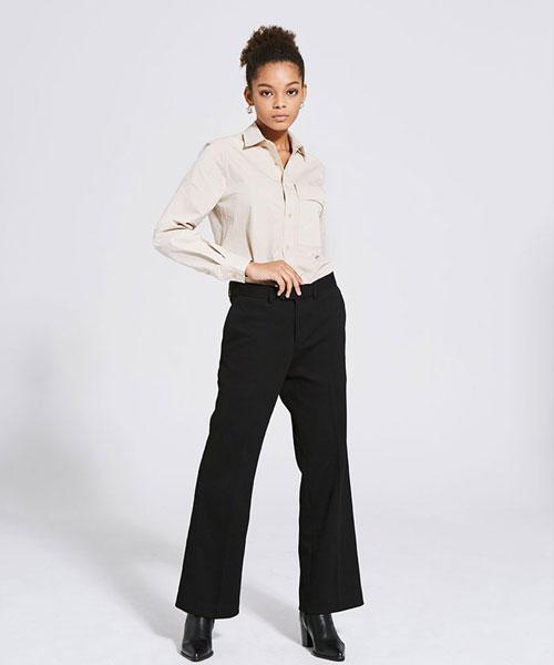 Moseu Pk Bootcut Pants_Black