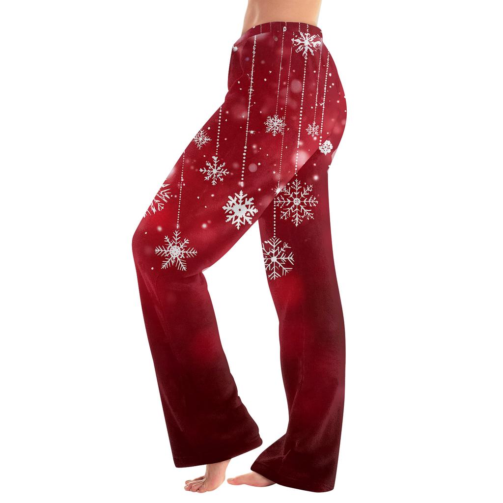 Women's Casual Fashion Women's Sports Home Christmas Pajama Pants Long Pants