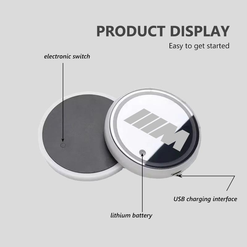 For BMW 7 Color Changing LED Car Cup Mat Glowing Auto Cup Holder Decoration M F10 F20 F30 F40 F15 F25 F26 F31 F49 E62 E83 E84