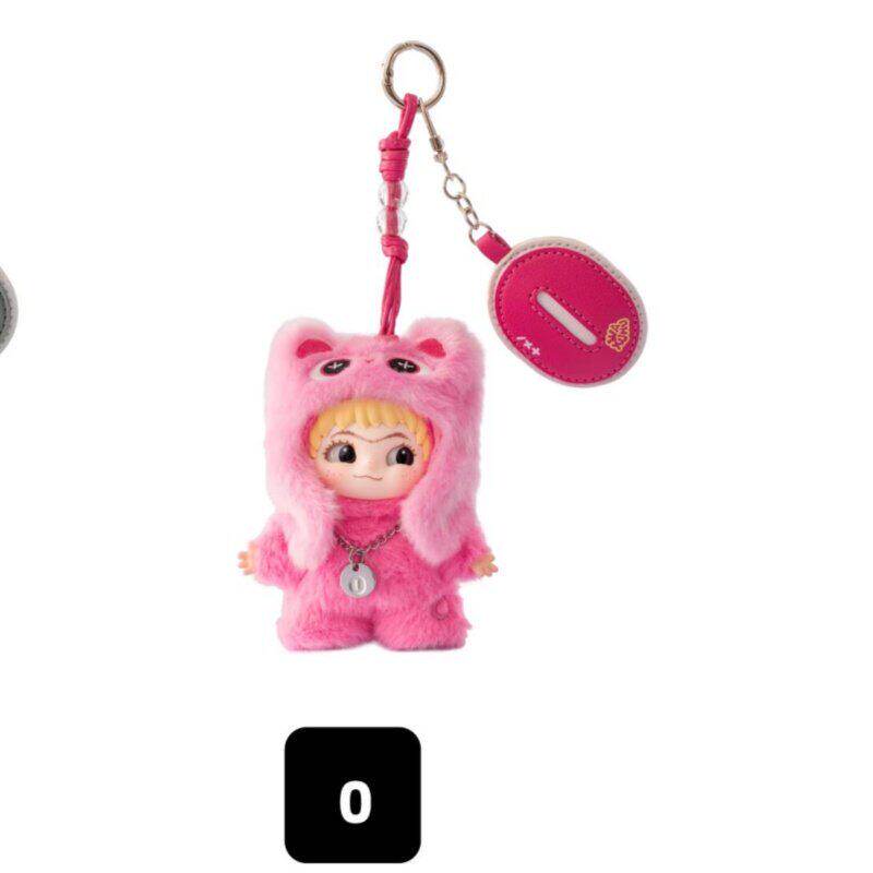 Genuine In Stock Wakuku 3.0 On A Roll Series Dolls Cute Fluffy Collectable Figure Bag Charm Keychain Toys Holiday Gift