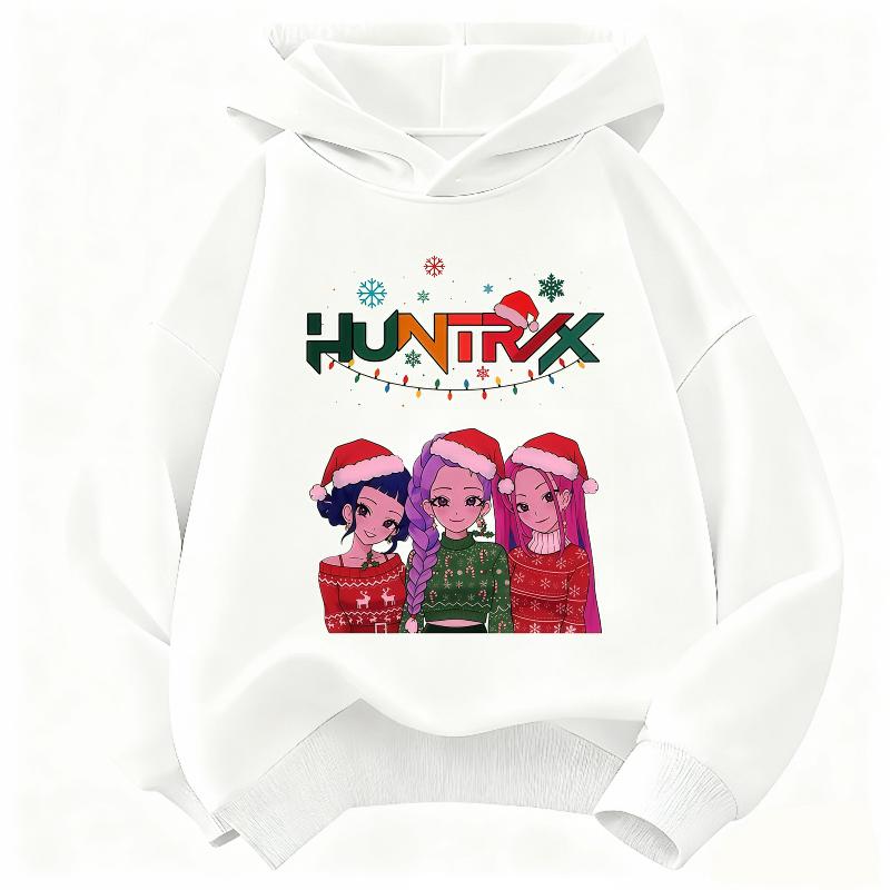 Popular K-pop Devil Hunter Children's Hoodie Christmas Outfit for Boy and Girl Autumnand Winter Warm Children's Hooded Sweatshirt