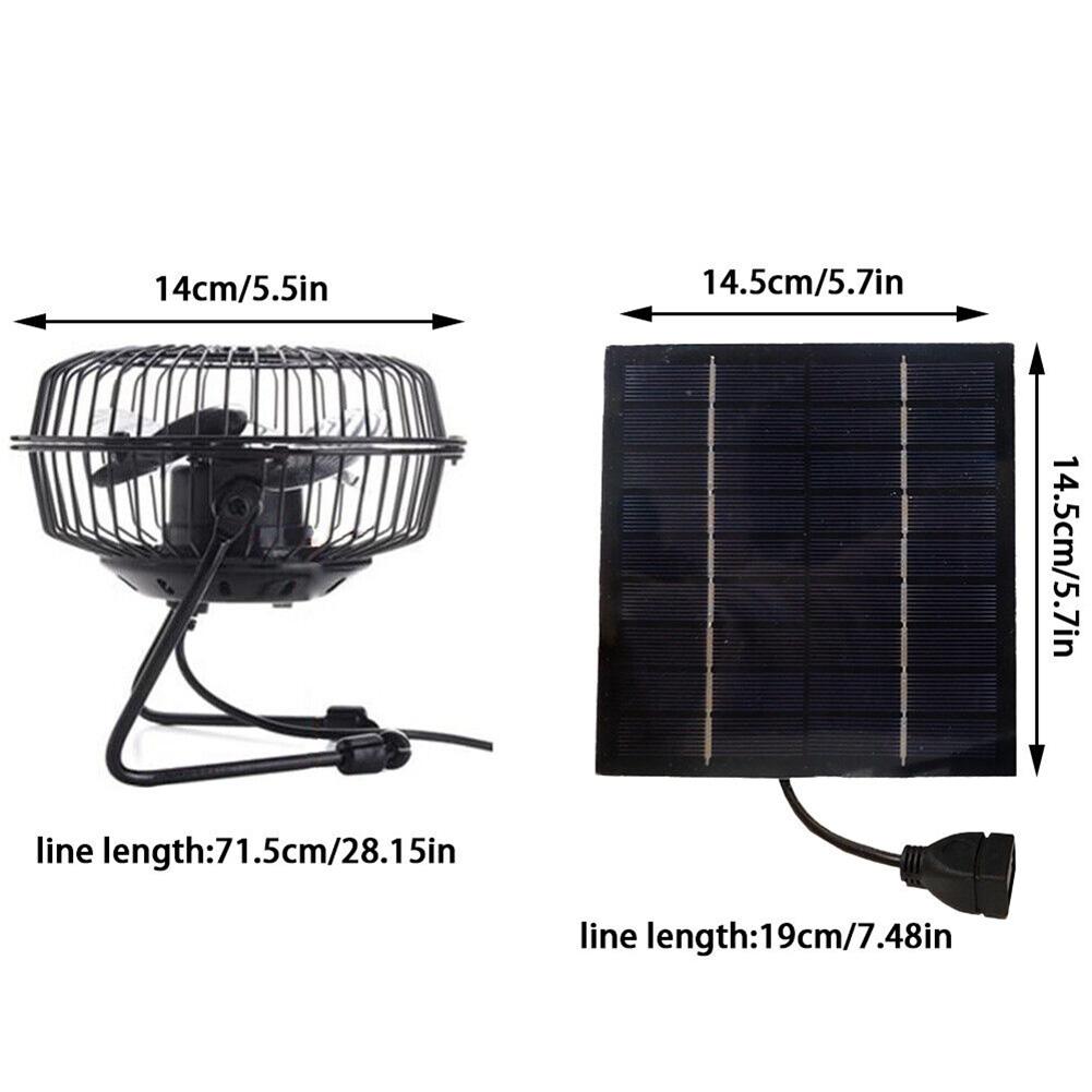145*145mm 4 Inch USB Fan Cooling Fan Solar Fan 1pc
