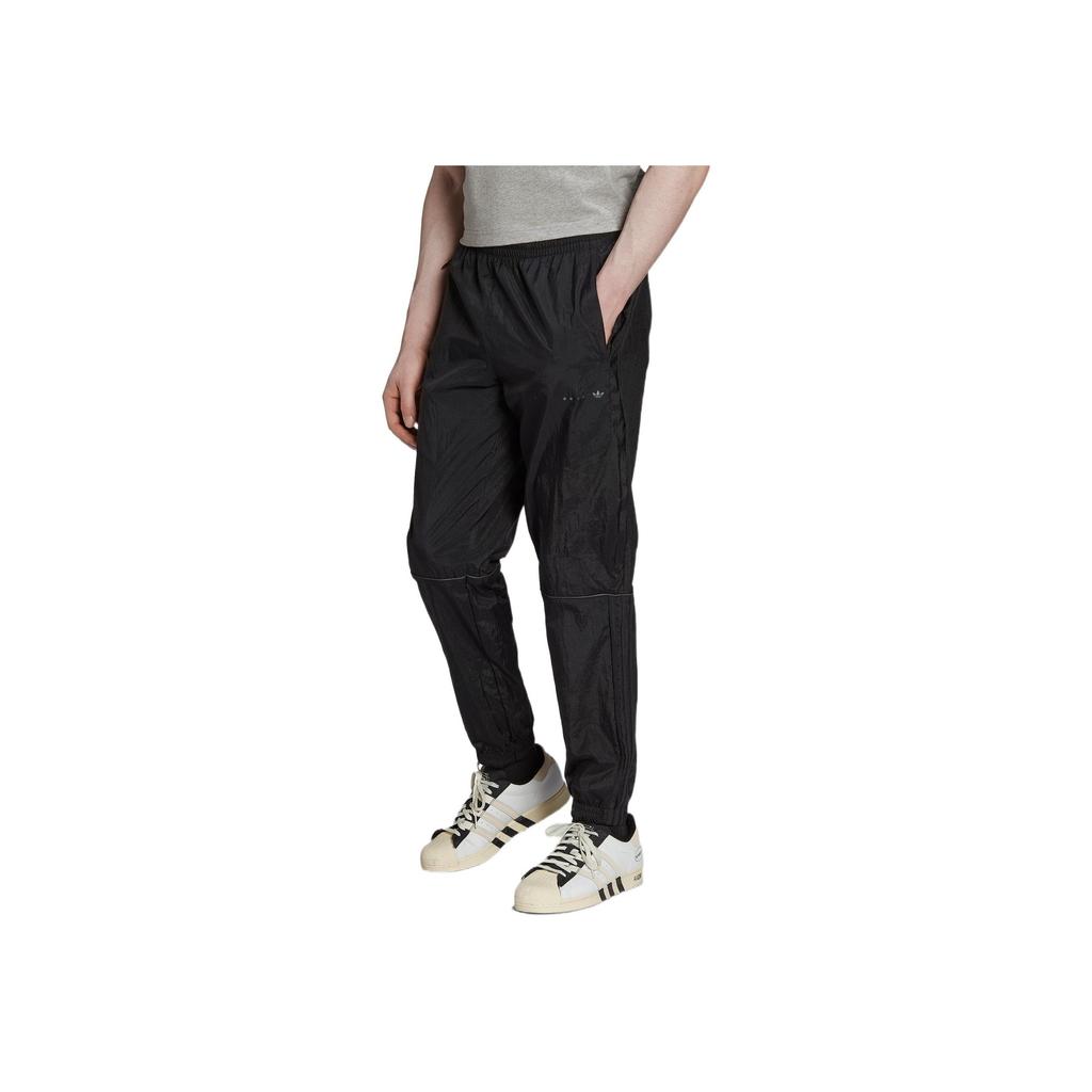 Adidas Solid Color Drawstring Waist Zip Pockets Slim Fit Joggers Men Bottoms Black HK2732