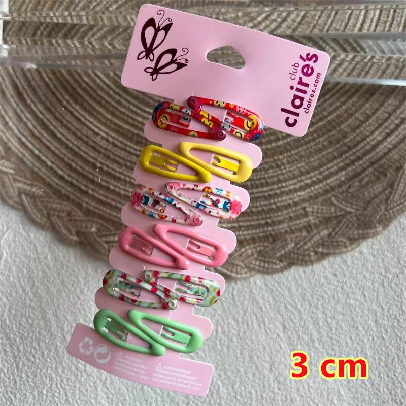 Kawaii Printed BB Clips Hairpins Set Women Children Girls Kid Hair Pins Barrettes Accessories Hairgrips Headdress Ornaments
