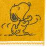 Nishikawa Snoopy Face Charlie Made in Dance Towel, 34x80cm, Washable, 100% Cotton, Brown, Japan, Yellow, XT25136671, PN5652TW,